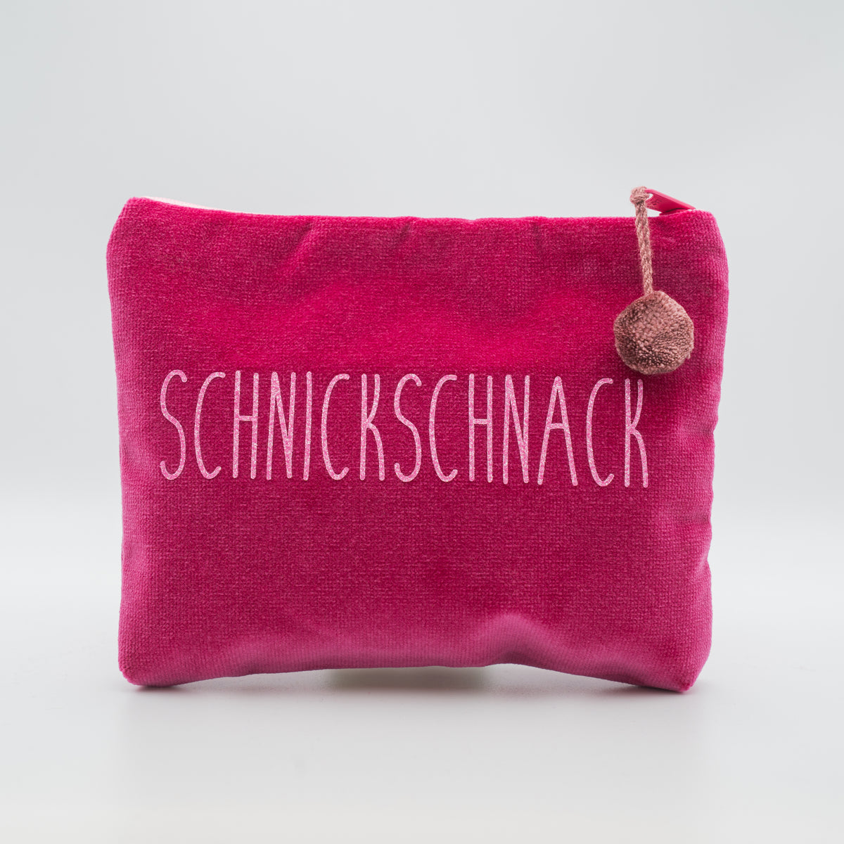 Samt-Kosmetiktasche medium "Schnickschnack"