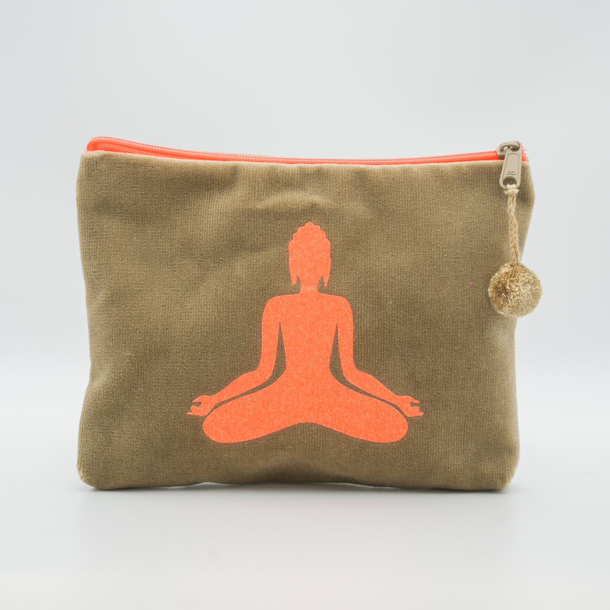 Samt-Kosmetiktasche medium "Buddha"