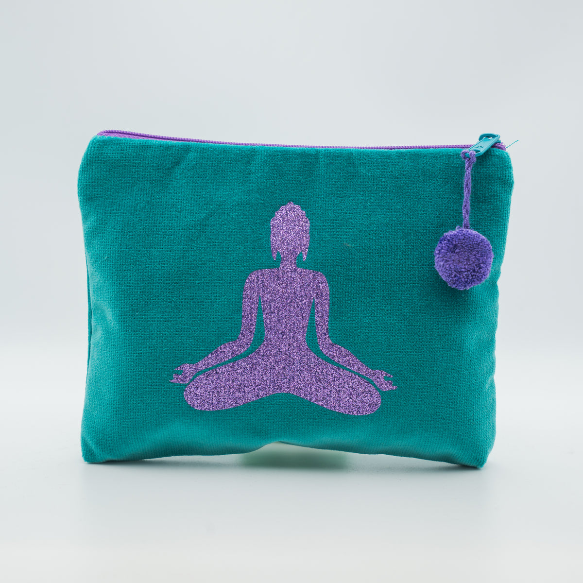 Samt-Kosmetiktasche medium "Buddha"