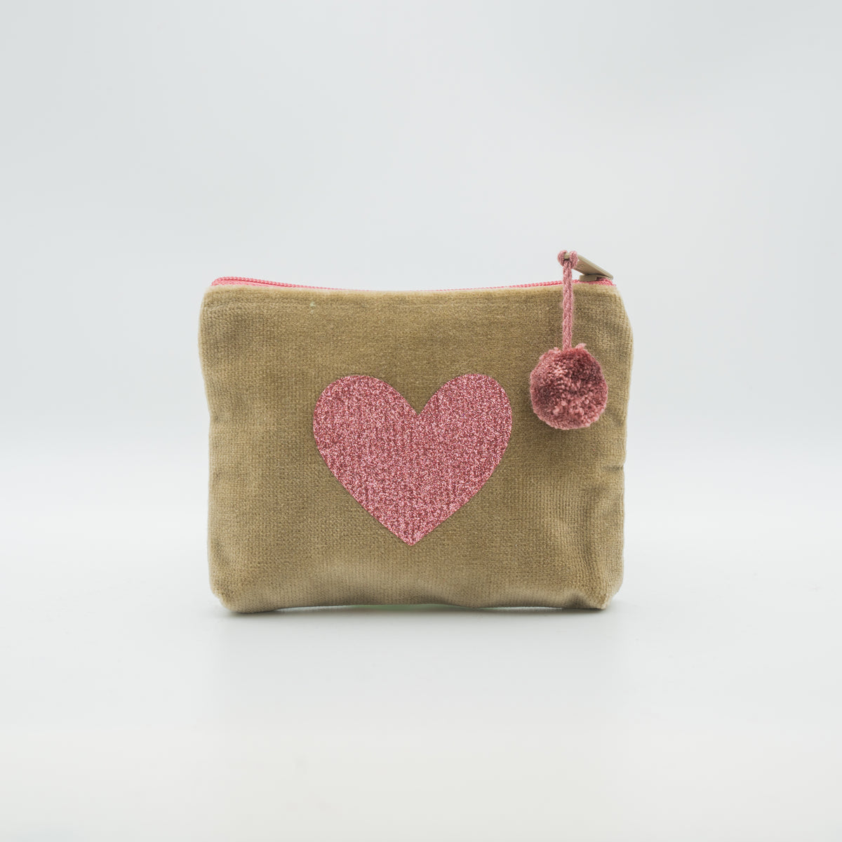 Samt-Kosmetiktasche mini "Herz"