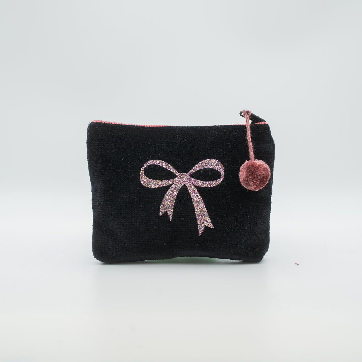 Samt-Kosmetiktasche mini "Schleife"