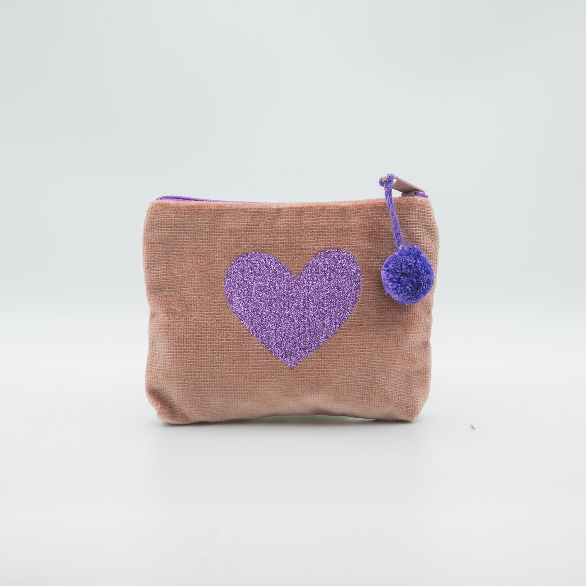 Samt-Kosmetiktasche mini "Herz"