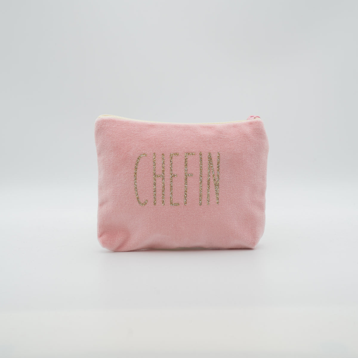Samt-Kosmetiktasche mini "Chefin"
