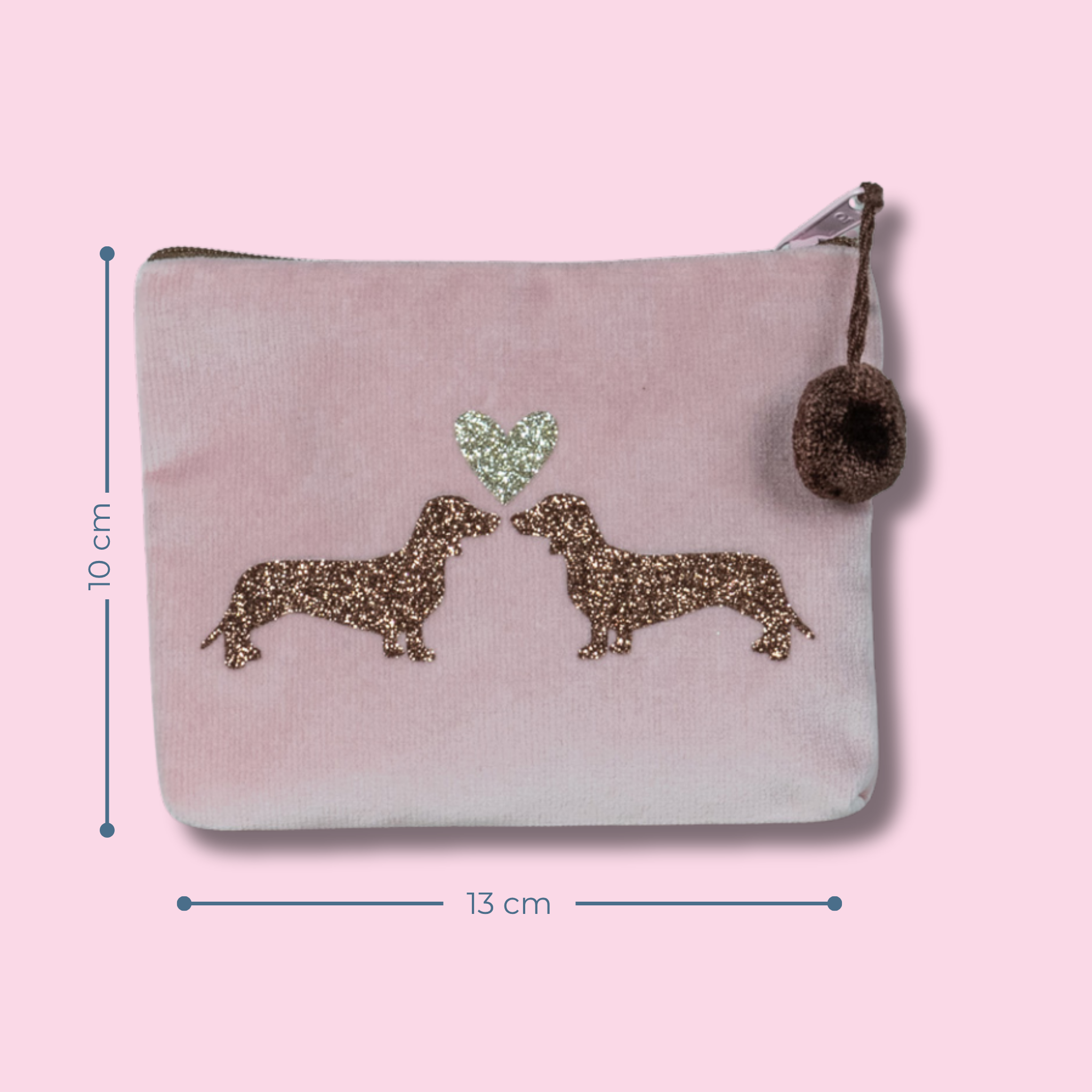 Kosmetiktasche mini Dackelpaar