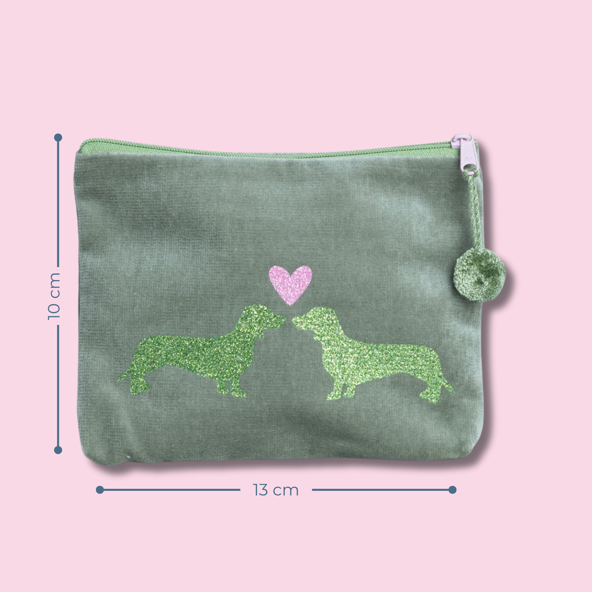 Kosmetiktasche mini Dackelpaar