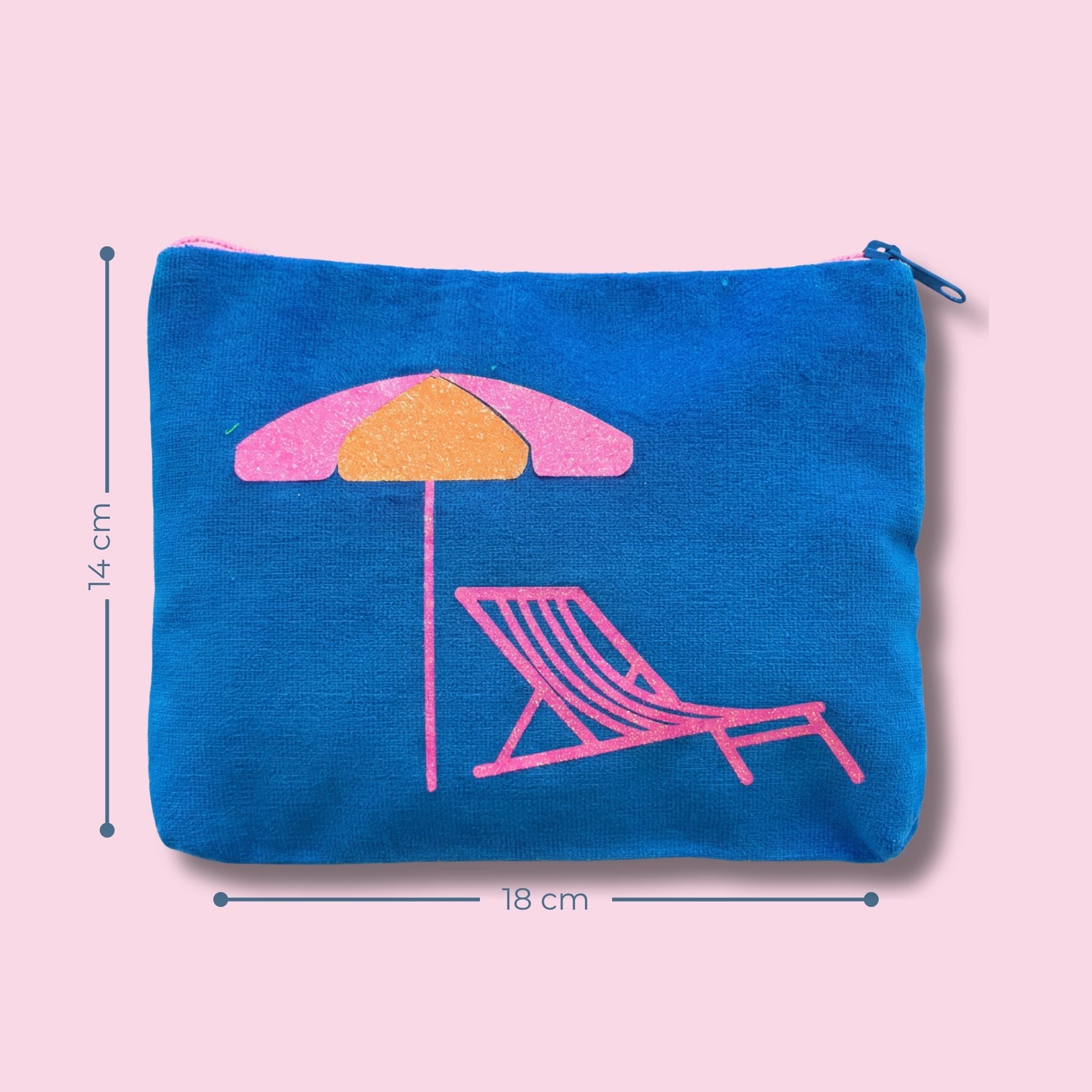Kosmetiktasche medium Liegestuhl