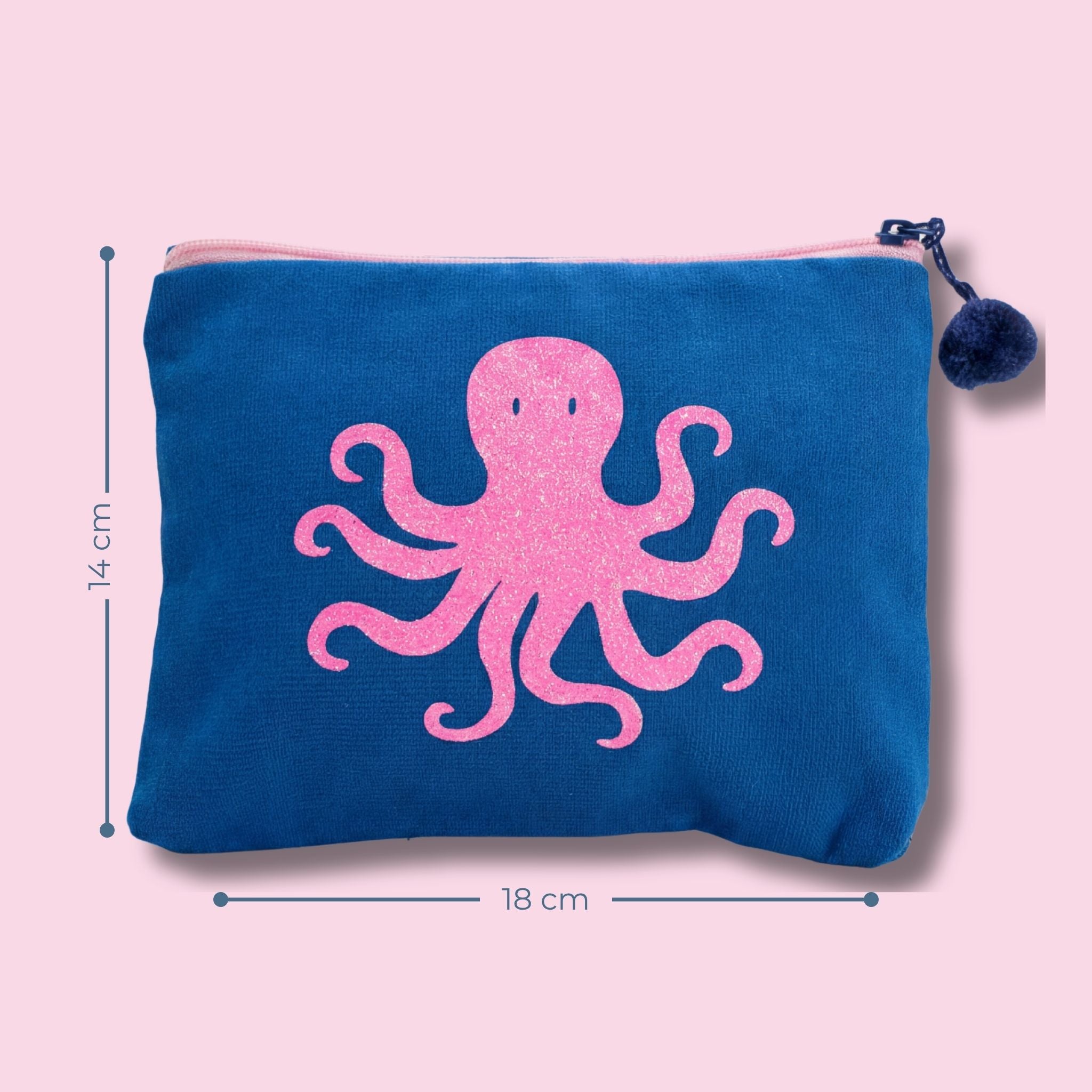 Kosmetiktasche medium Tintenfisch