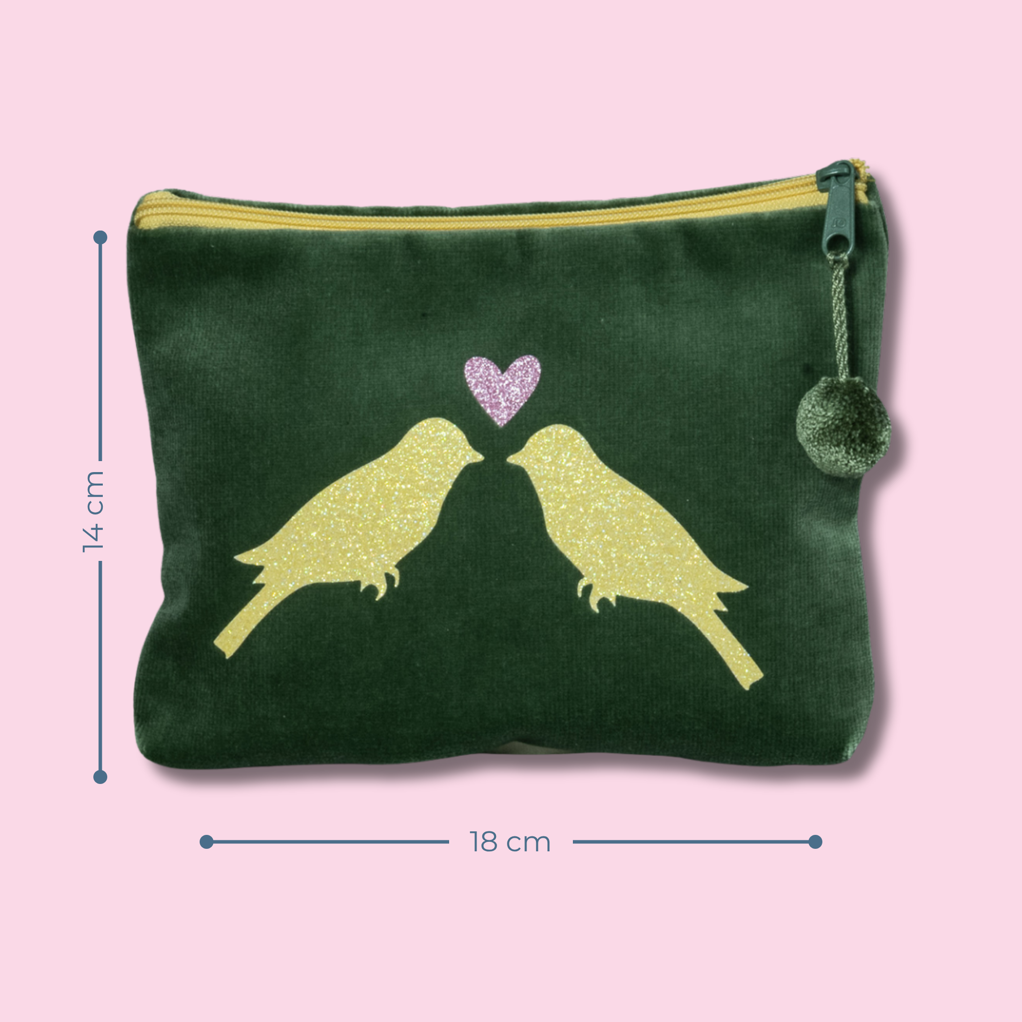 Kosmetiktasche Vogelpaar