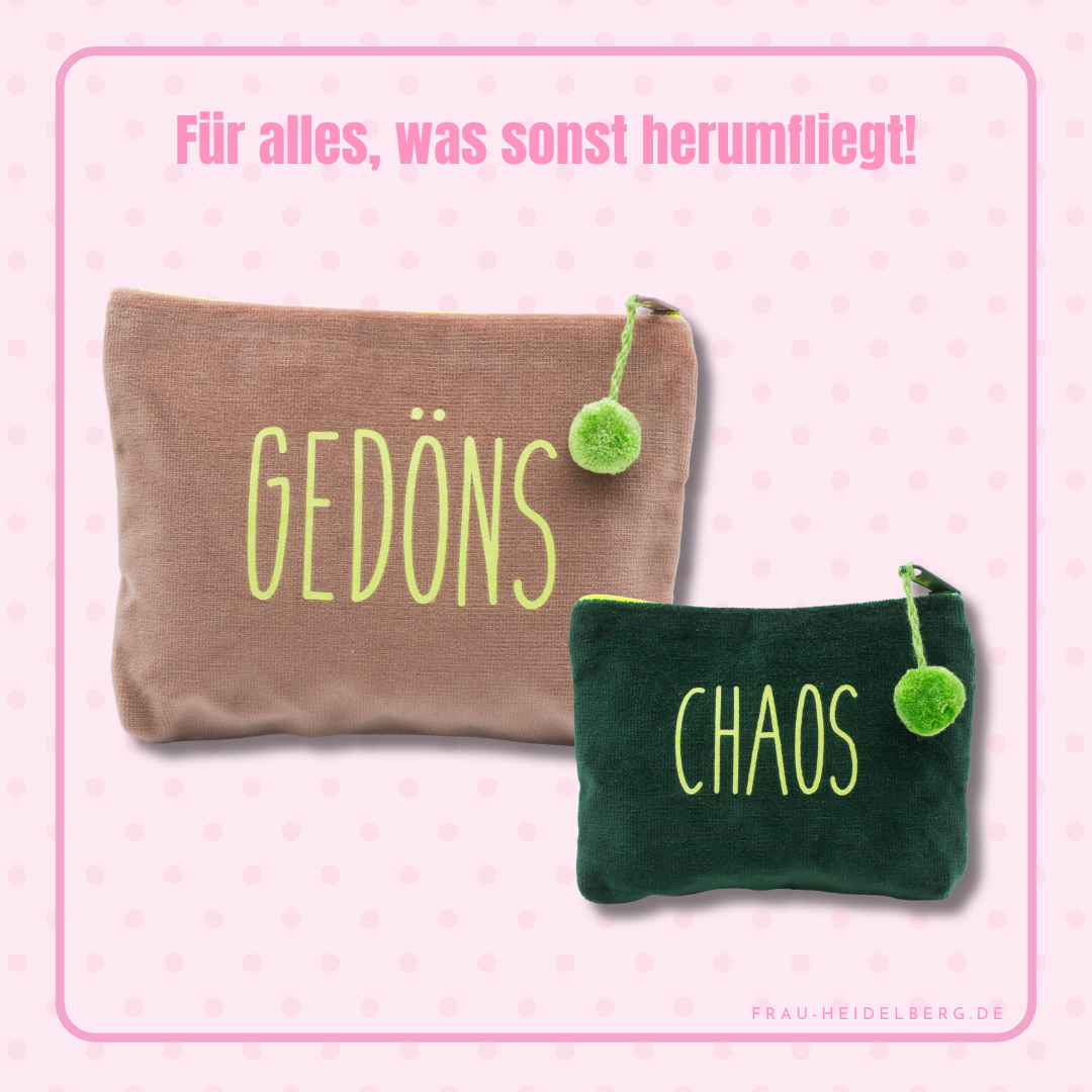 Samt-Kosmetiktaschen Bundle "Gedöns"