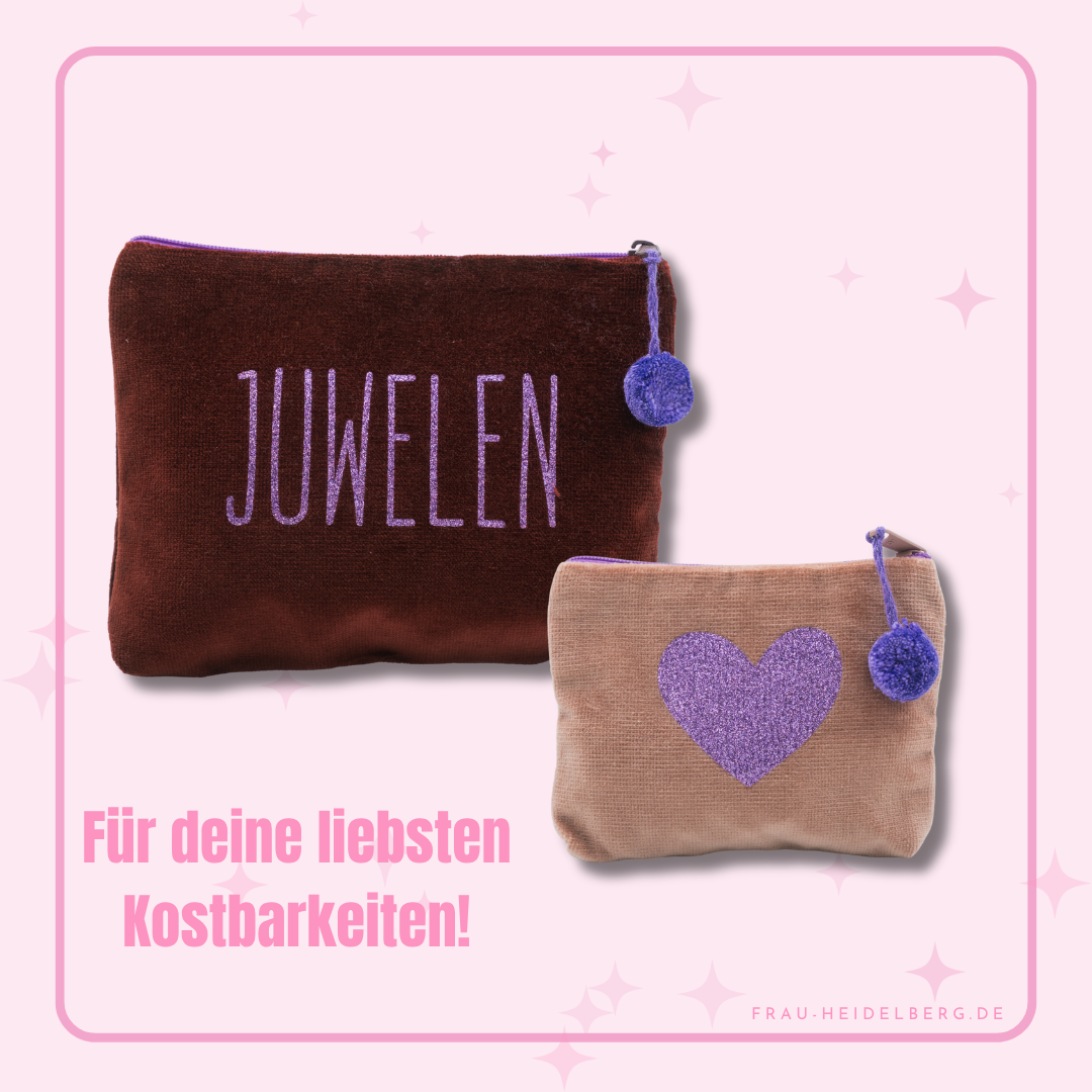 Samt-Kosmetiktaschen Bundle "Juwelen"