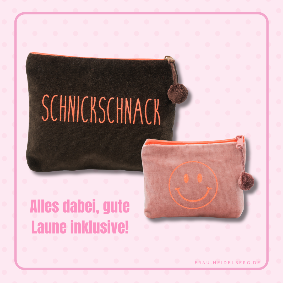 Samt-Kosmetiktaschen Bundle "Schnickschnack"