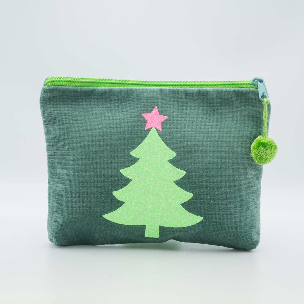 Samt-Kosmetiktasche medium "Tannenbaum"