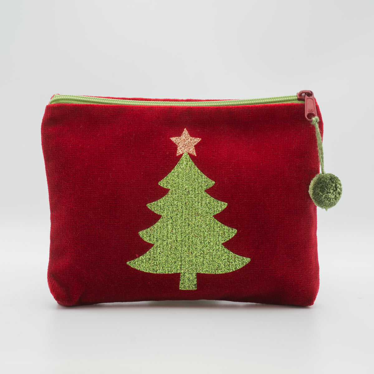 Samt-Kosmetiktasche medium "Tannenbaum"