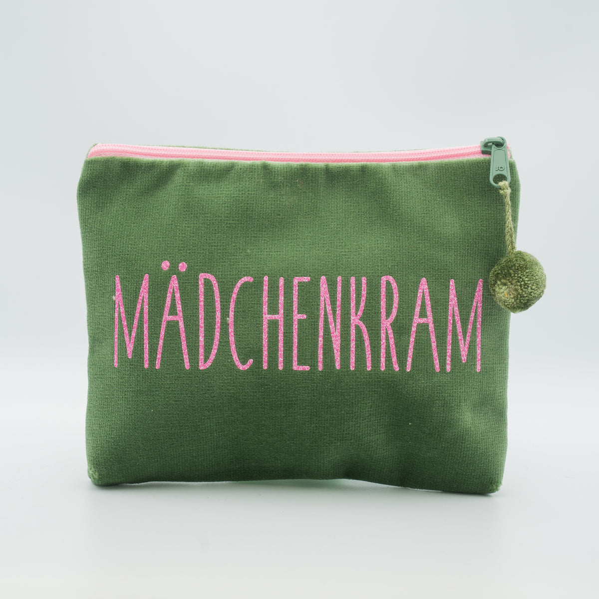 Samt-Kosmetiktasche medium "Mädchenkram"