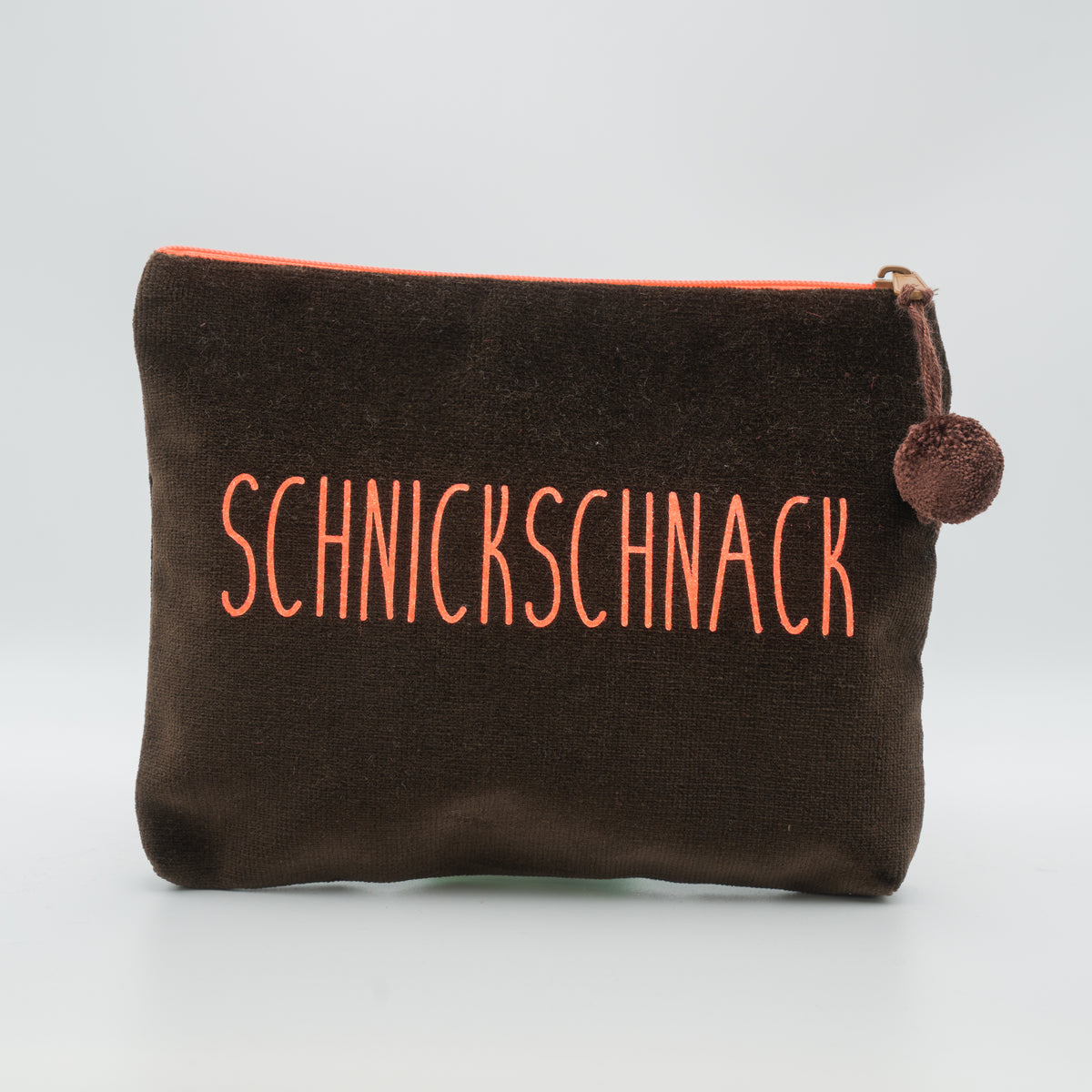 Samt-Kosmetiktasche medium "Schnickschnack"