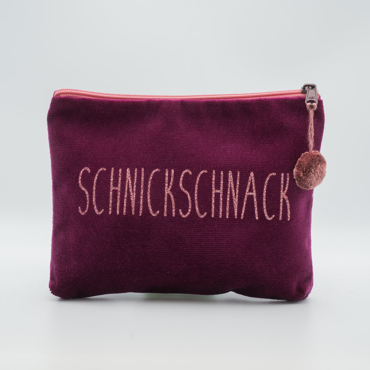 Samt-Kosmetiktasche medium "Schnickschnack"