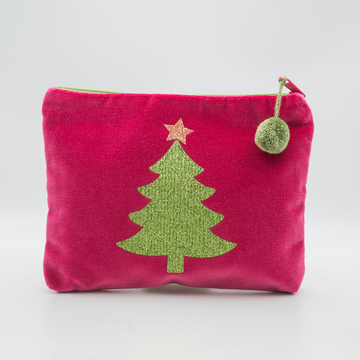 Samt-Kosmetiktasche medium "Tannenbaum"