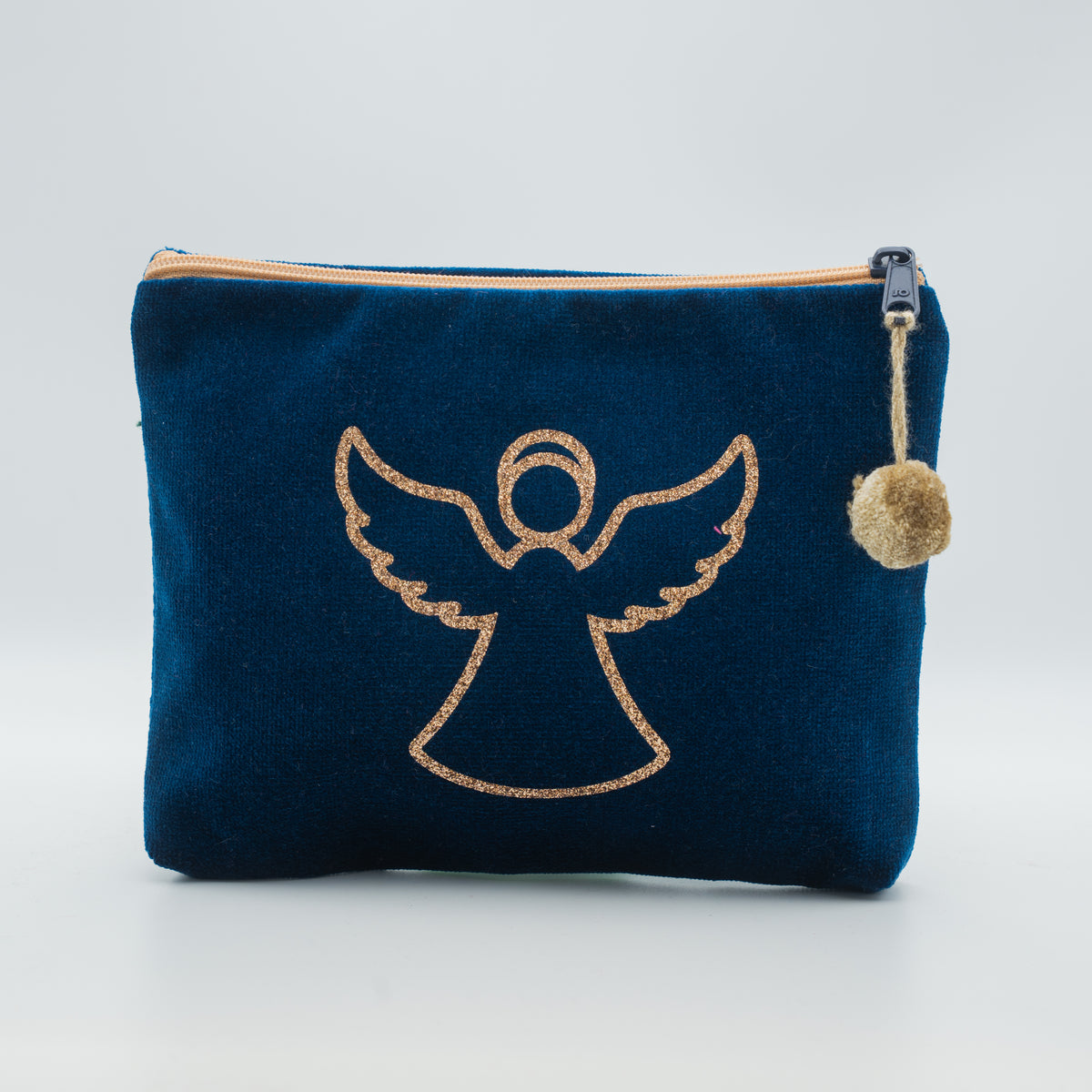 Samt-Kosmetiktasche medium "Engel"