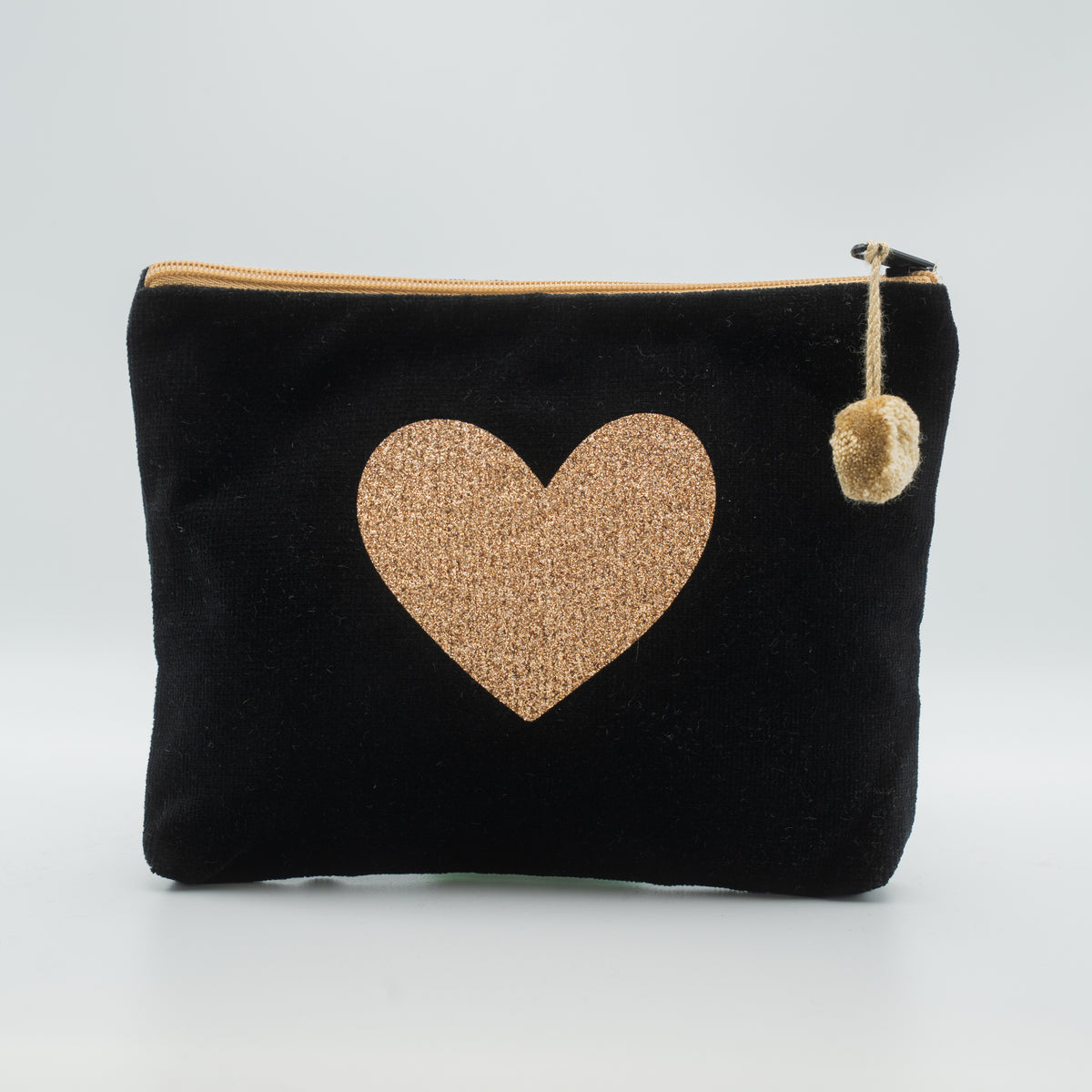 Samt-Kosmetiktasche medium "Herz"