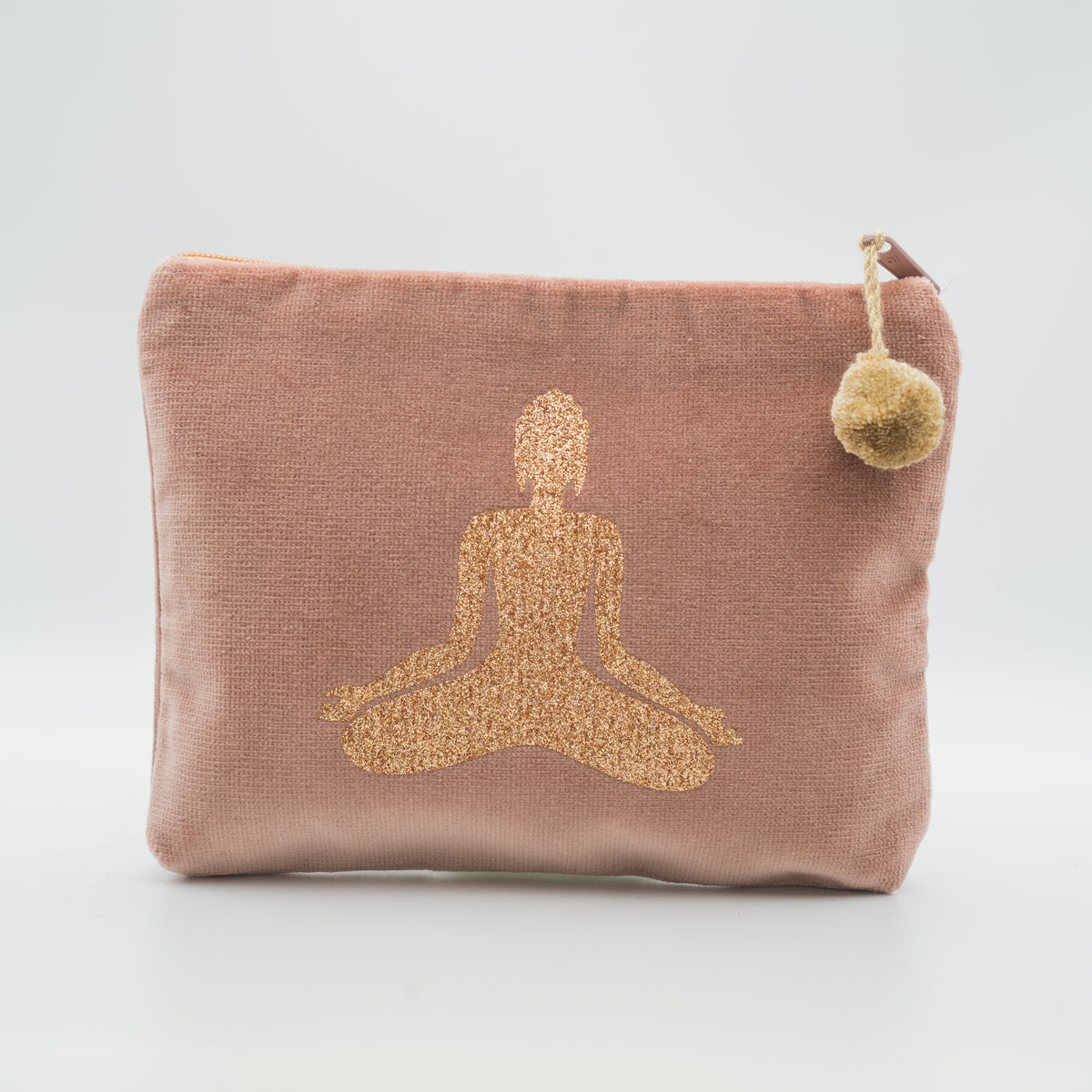 Samt-Kosmetiktasche medium "Buddha"