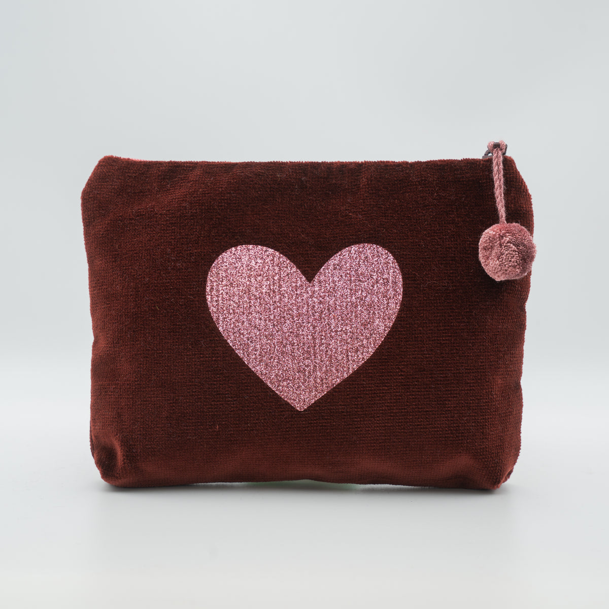 Samt-Kosmetiktasche medium "Herz"
