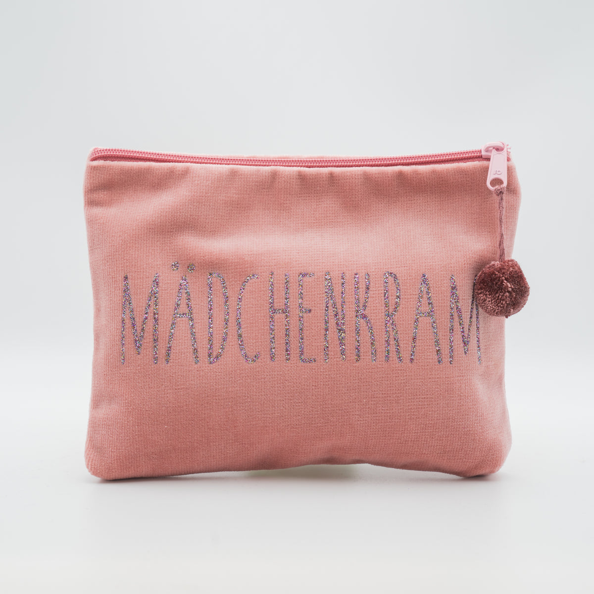 Samt-Kosmetiktasche medium "Mädchenkram"