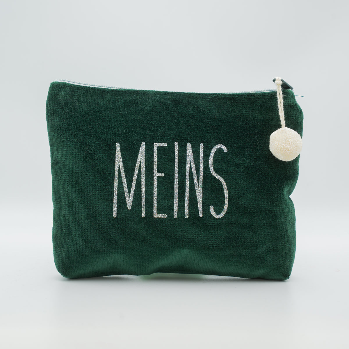 Samt-Kosmetiktasche medium "Meins"