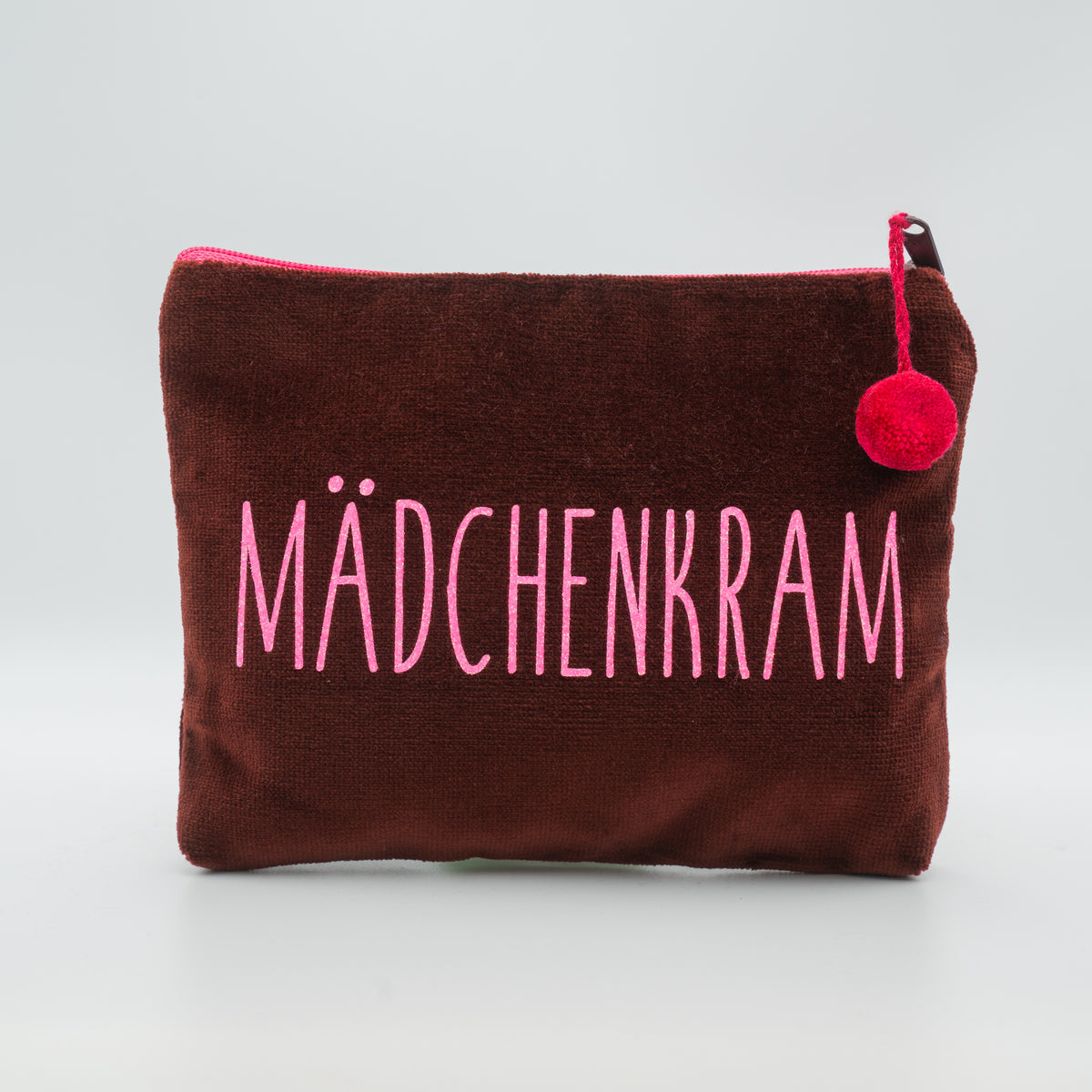 Samt-Kosmetiktasche medium "Mädchenkram"