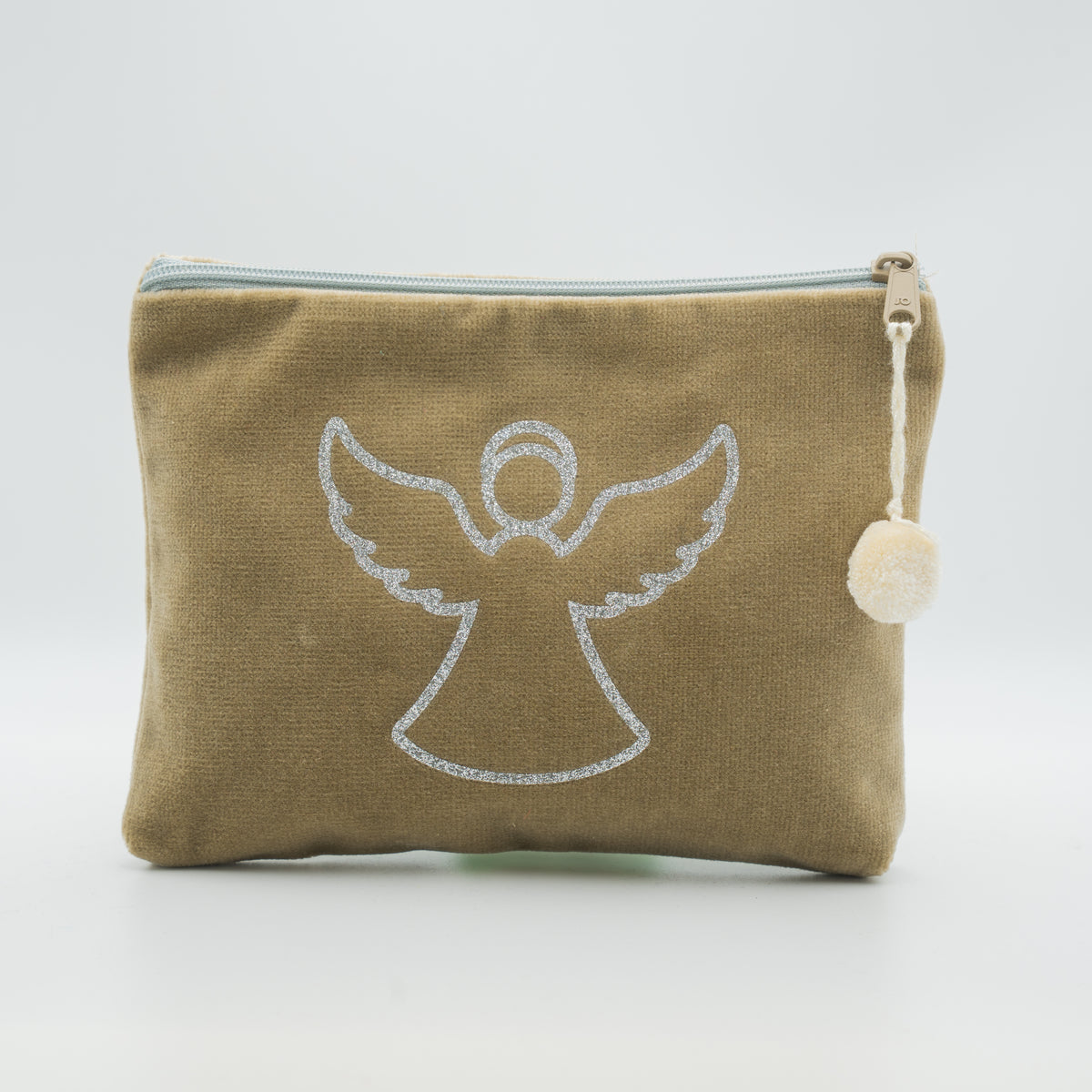Samt-Kosmetiktasche medium "Engel"