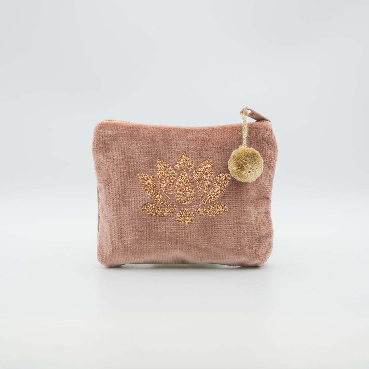 Samt-Kosmetiktasche mini "Lotusblume"