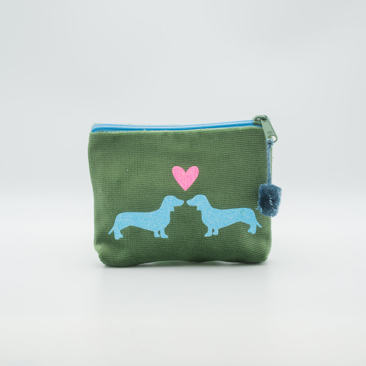 Samt-Kosmetiktasche mini "Dackelpaar"