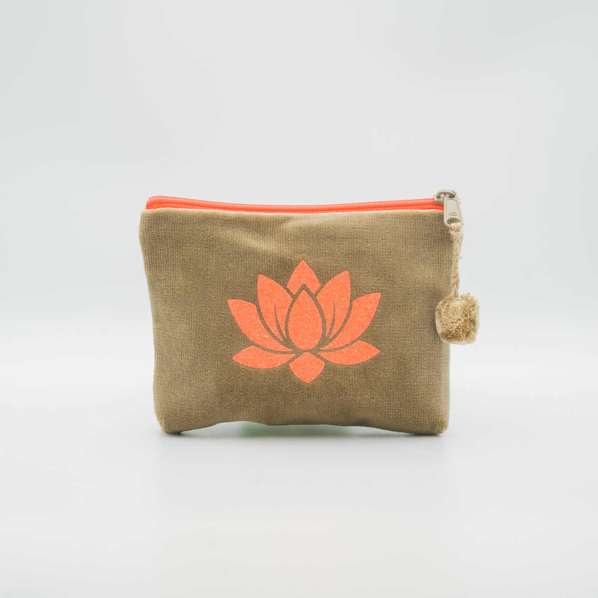 Samt-Kosmetiktasche mini "Lotusblume"