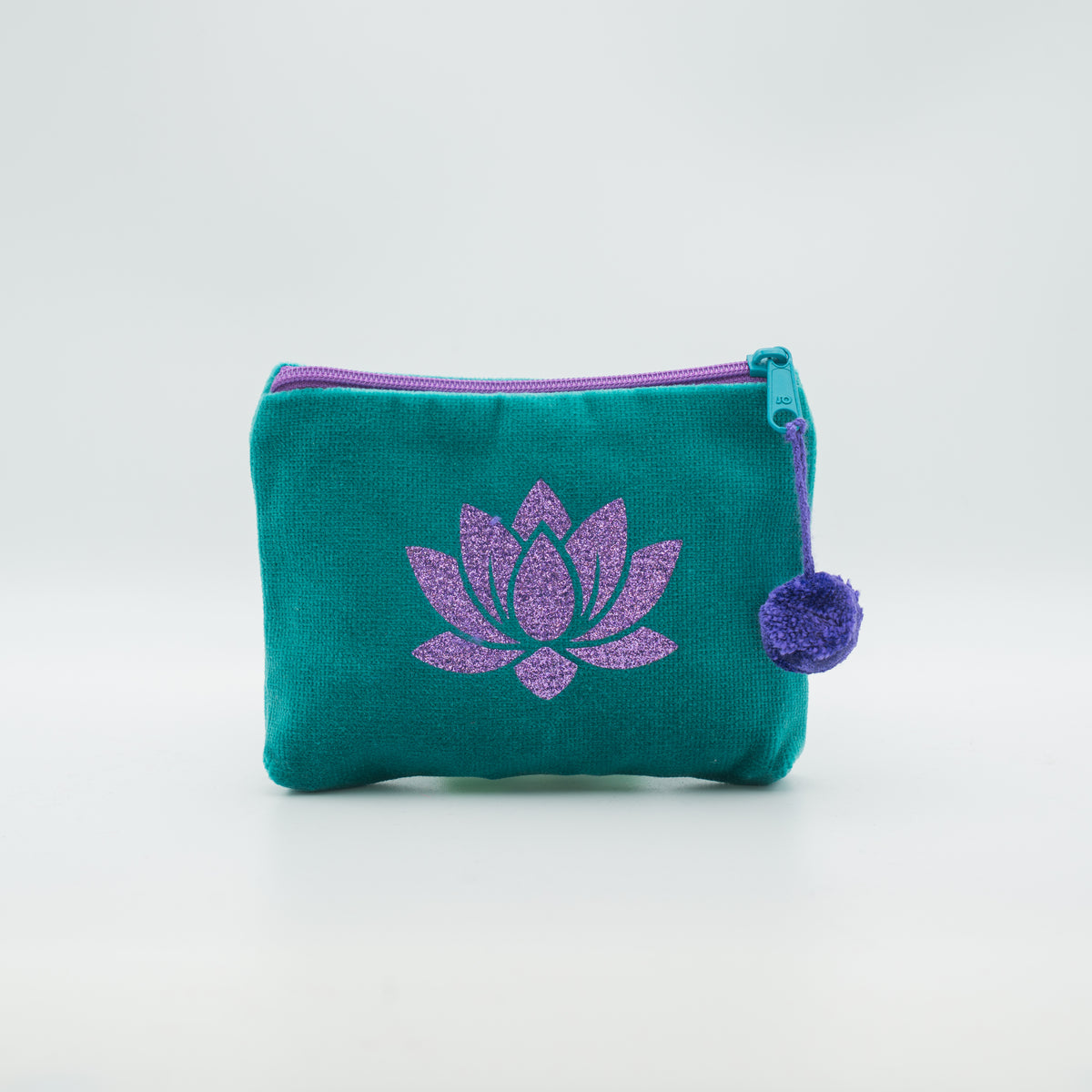 Samt-Kosmetiktasche mini "Lotusblume"