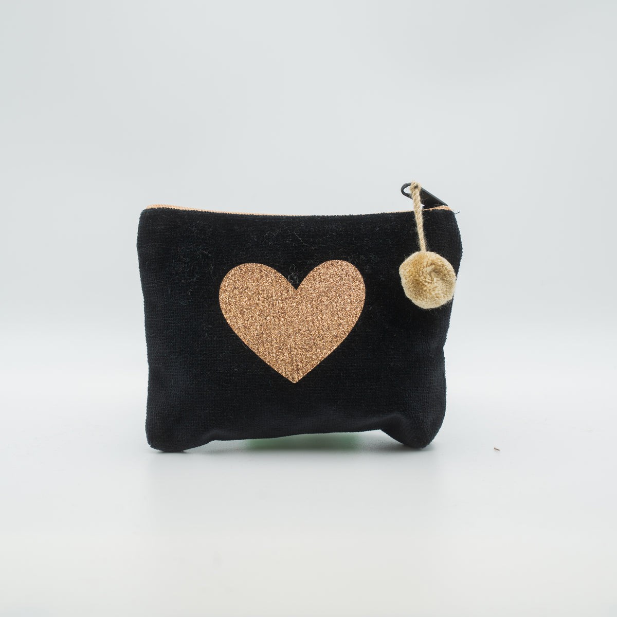 Samt-Kosmetiktasche mini "Herz"