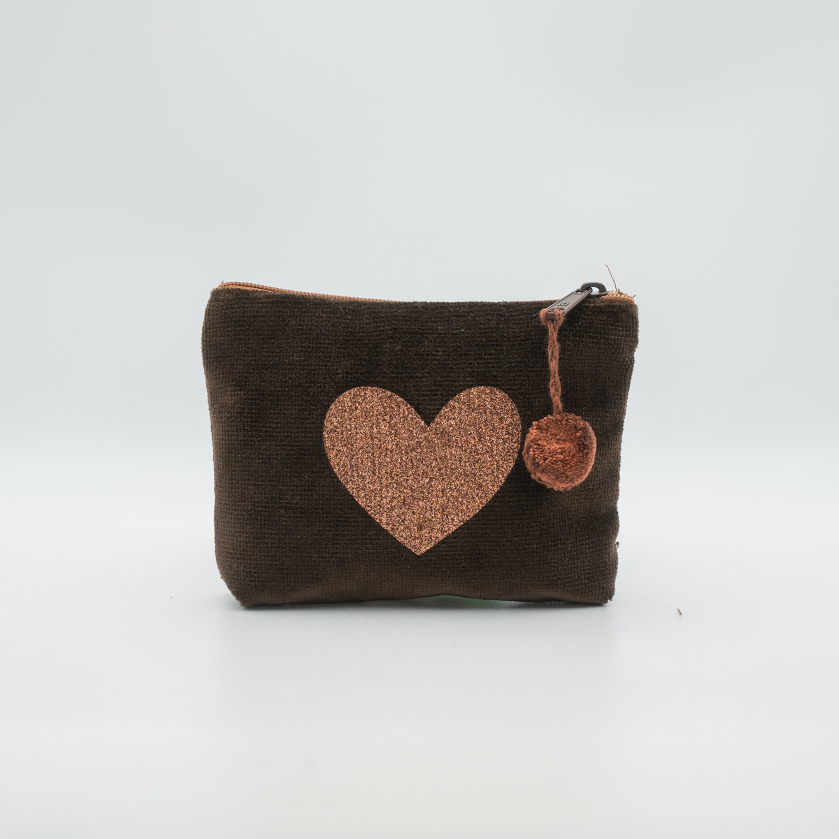 Samt-Kosmetiktasche mini "Herz"