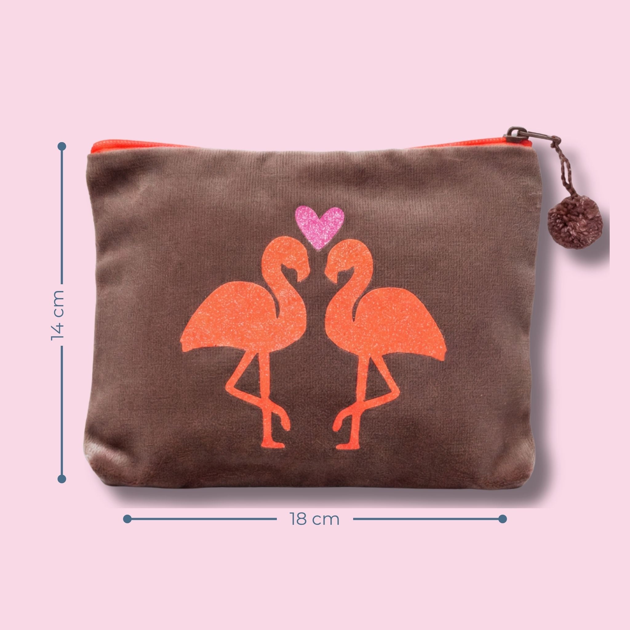 Kosmetiktasche medium Flamingo