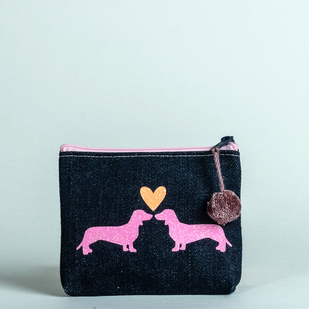 Kosmetiktasche mini Dackelpaar