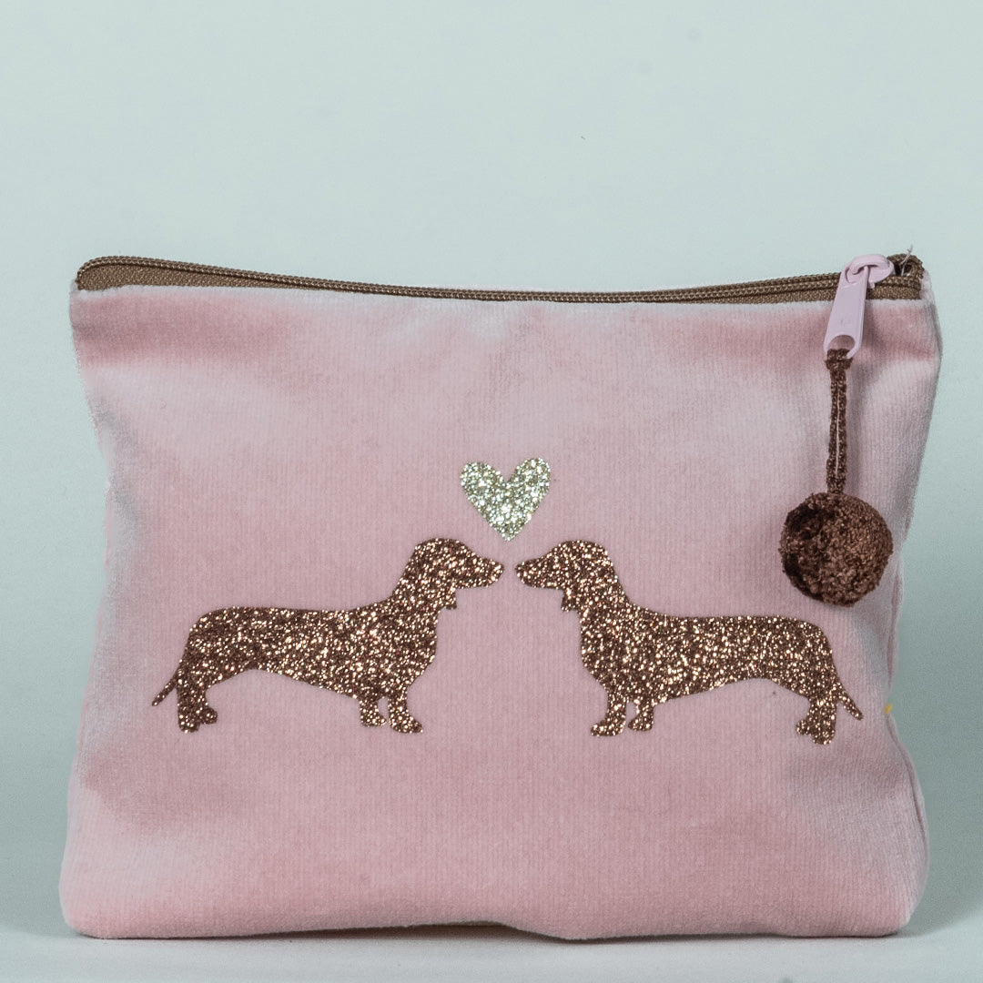 Kosmetiktasche mini Dackelpaar