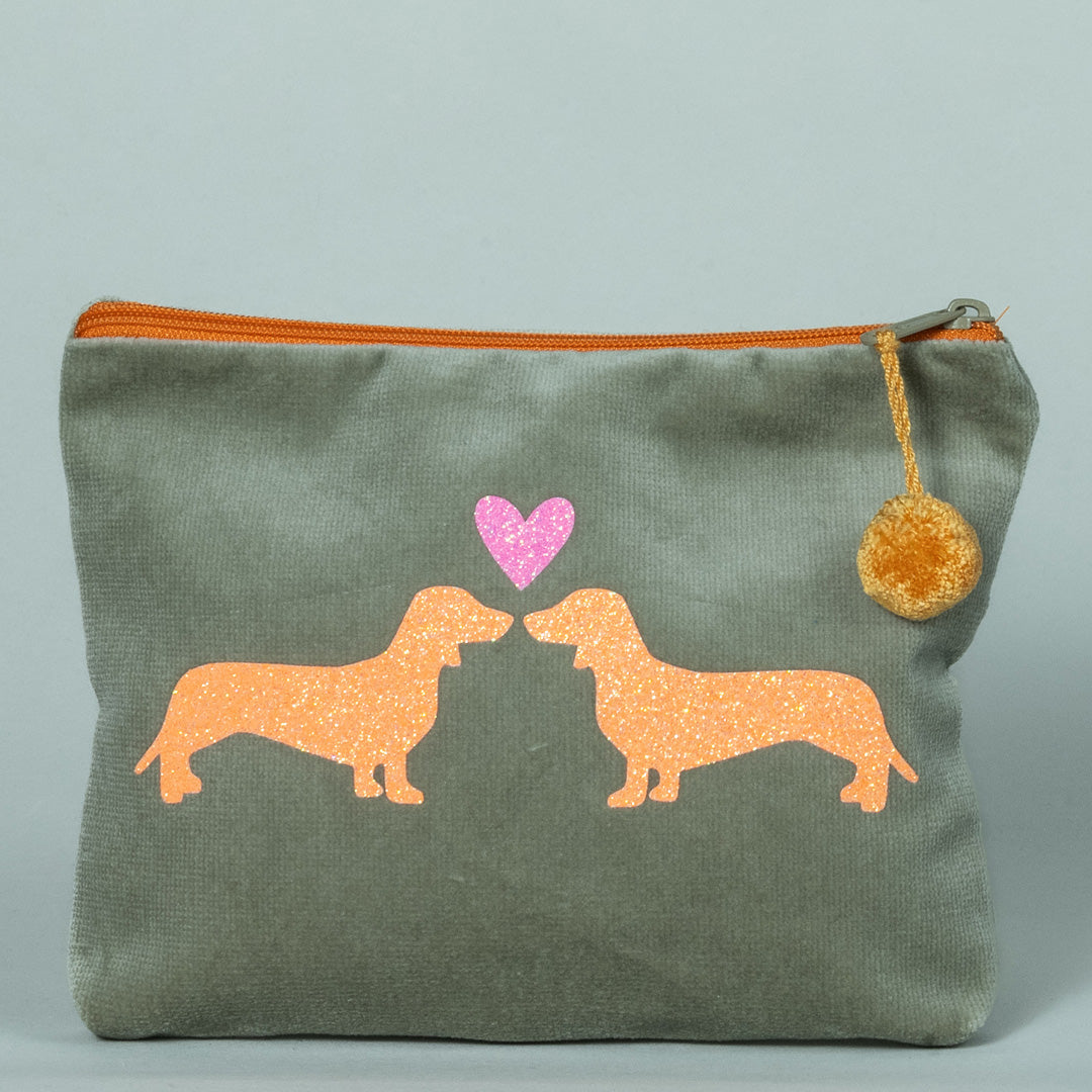 Kosmetiktasche mini Dackelpaar