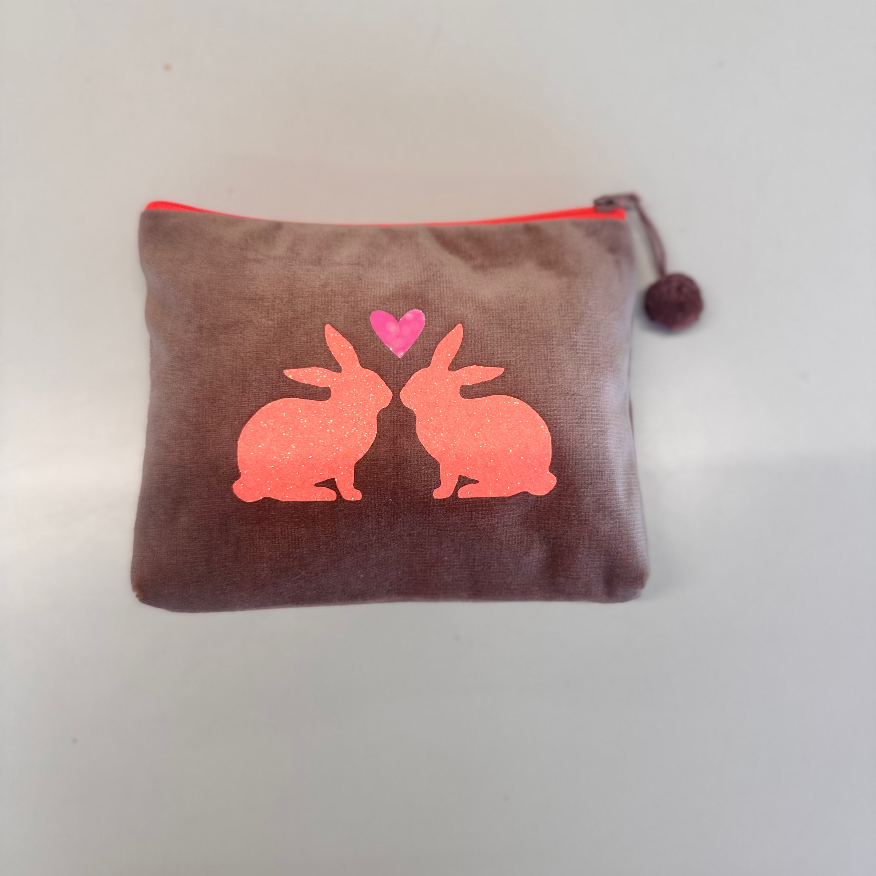 Kosmetiktasche mini Hasenpaar