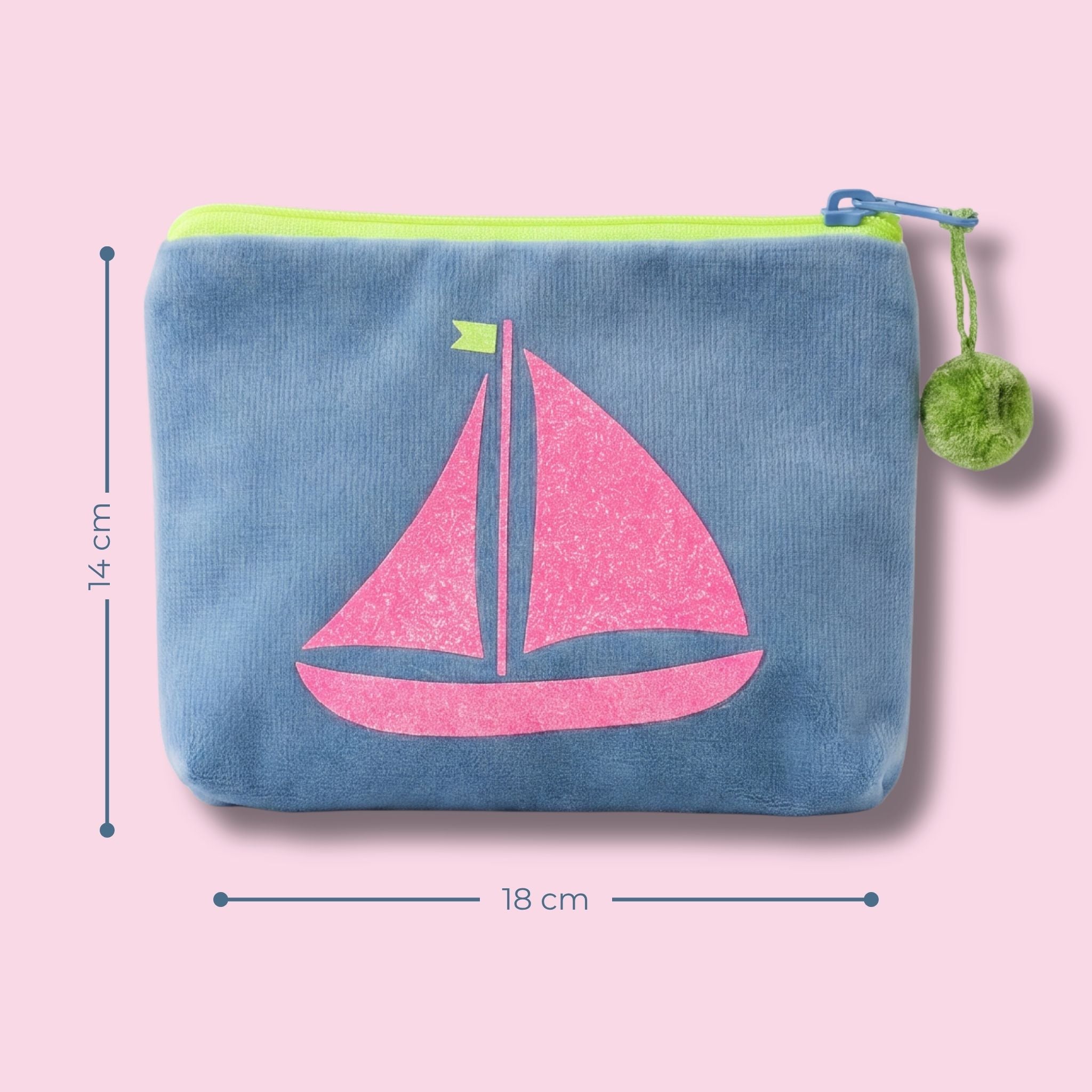 Kosmetiktasche medium Segelboot
