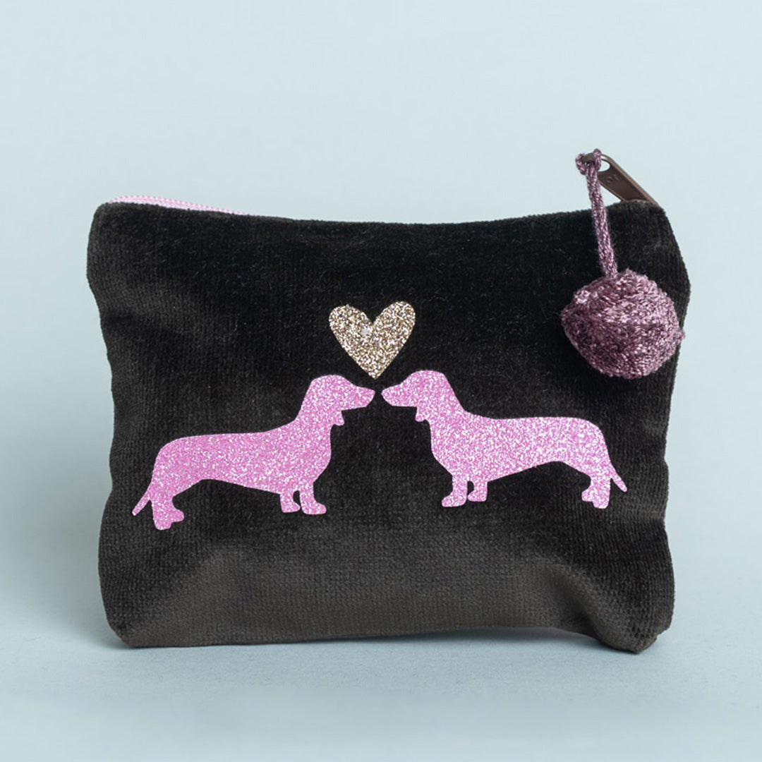 Kosmetiktasche mini Dackelpaar